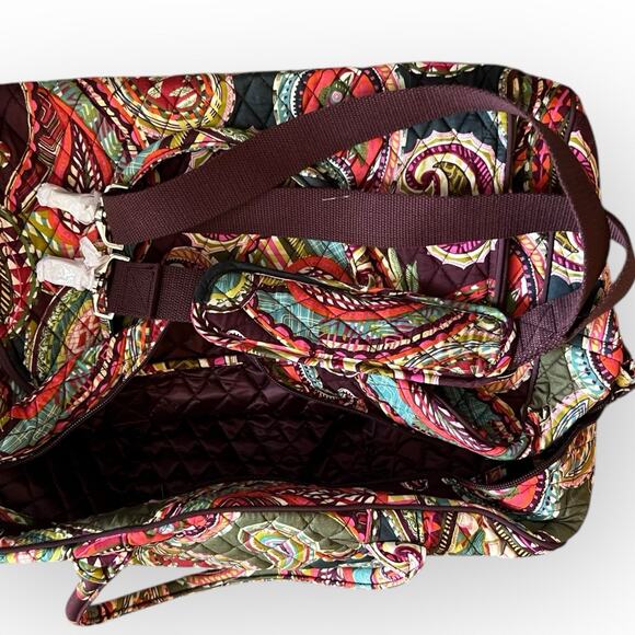 Vera Bradley Quilted Fabric Weekender Bag in Retired Pattern Heirloom Paisley - Picture 9 of 15